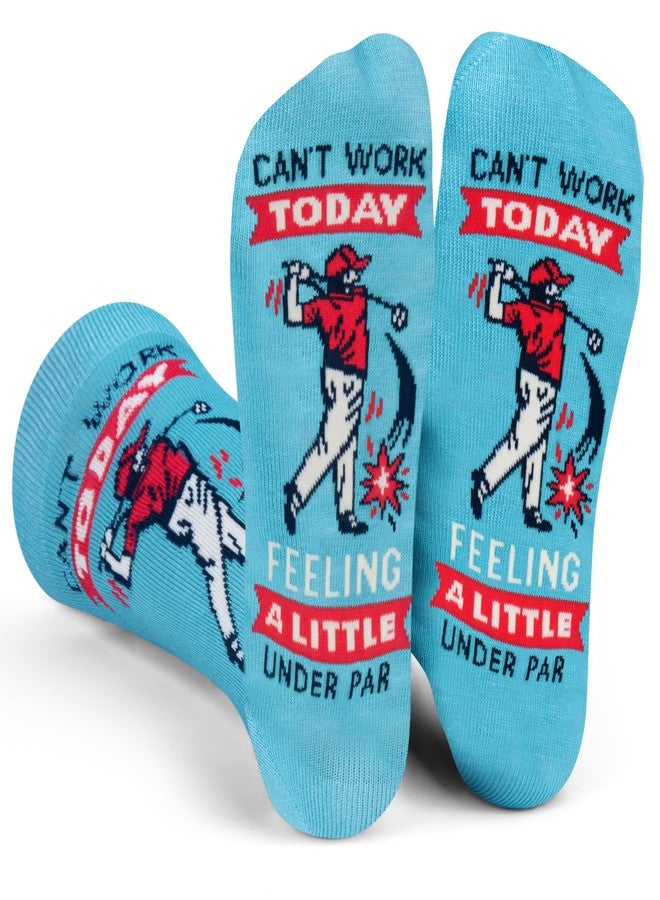 Lavley Feeling A Little Under Par Golf Socks - Funny Novelty Gifts for Golfers Christmas Stocking Stuffer Accessory for Men - Unisex One Size - Image 1